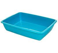 Whitefurze Plastic Reusable Pet Cat Kitten Toilet Loo Litter Tray Box (Light Blue)