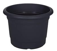 Whitefurze Plastics Set of 2 Grey Milano Round Plastic Flower Plant Planter Pot (30cm)