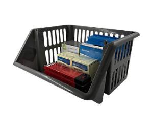 Whitefurze Polypropylene Basket Silver 2.9 x 3.5 x 2.7 cm