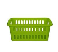 Whitefurze Rectangular Laundry Basket, Leaf Green, 59 cm