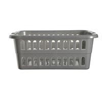 Whitefurze Rectangular Laundry Basket, Silver, 59 cm