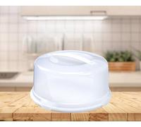 Whitefurze Round Cake Box Storage Dome Portable 12 Inch Cake Carrier With Clip Top Lid