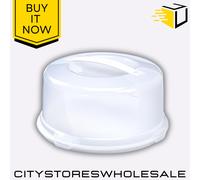 Whitefurze Round Cake Box With Lid Durable Food Storage Container For Cakes &
