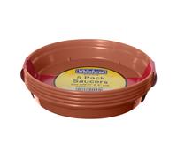 "Whitefurze Saucer for 5/6'"" Pot Set of 5 - Terracotta"