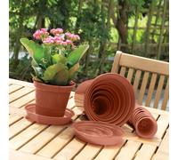 Whitefurze Saucer Set for 3/4 inches Pot - Terracotta