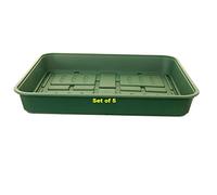 Whitefurze Set of 5 Plastic Garden Greenhouse Seed Tray - 38cm Propagator Seed Tray