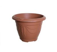 Whitefurze Sets of 2 43cm Terracotta Venetian Round Plant Pots Planters