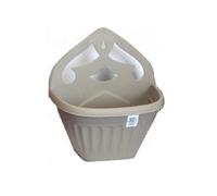 Whitefurze Small 32Cm Athens Wall Planter Basket Garden Pot Plastic Taupe Colour