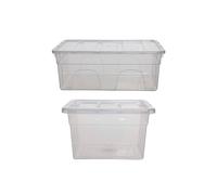 Whitefurze Spacemaster Midi & Maxi Storage Boxes with Lid in Clear Whitefurze Clear