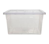 Whitefurze Spacemaster PP (Polypropylene) Storage Box 32 L Transparent 45 x 37 x 26 cm