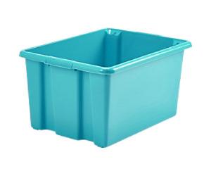 Whitefurze Stack&Store PP (Polypropylene) Storage Box 52 L Teal 59 x 40 x 29 cm