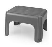 Whitefurze Stool, Plastic, Silver, 40 cm