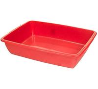 Whitefurze uk Red Plastic Pet Cat Kitten Toilet Loo Litter Tray made in the UK
