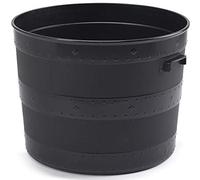 Whitefurzee Blacksmith Tub Planter Black Plastic Plant Pot Barrel Planter 24 Litre or 80 Litre (80 Litre)