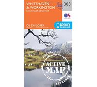 Whitehaven & Workington Map | Weatherproof | Cockermouth & Egremont | Ordnance Survey | OS Explorer Active Map 303 | England | Walks | Hiking | Maps | Adventure