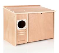 WHITEHORSE Large Barn Owl House - Premium and Weatherproof Design - 24" x 14" x 18" - A Nesting Box for Barn Owls - with a Large Viewing Window - Made from Outdoor Grade Marine Plywood