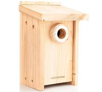 WHITEHORSE Premium Bluebird House - A Bird House Built to NABS Specs - Nestbox for Various Songbird Species - Cedar Bluebird Box House - Weatherproof Bird Houses for Outdoors (22” Floor)