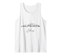 Whitehorse Yukon Skyline Travel Souvenirs Black Cityscape Tank Top