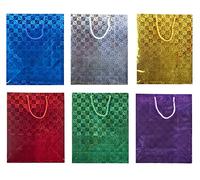 Whitehouse Leisure Assorted Colours Of Gift Bags Large A4 Size - Holographic - Pack of 24 - Assorted Colour Bags. Ideal For Giving Presents Gifts Etc.
