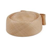 Whiteley Hats Jackie O Straw Pillbox Hat - Dark Tan One Size