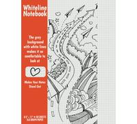 Whiteline Grid Notebook: Large Notebook With White Lines & Graph Ruled Gray Paper For University Students, Collage, School, Offices, Small Business And Startup, 11" x 8.5" 60 Sheets, 90 Grams