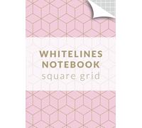 Whitelines notebook square grid: grey background white square pages for drawing writing engineer and journaling with marble cover