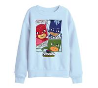 WHITELISTED Unisex Kids Pj Masks Comic Heroes Kids Sweatshirt, Light Blue Sweatshirt