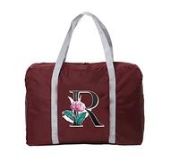 Whitemarble Letter Printed Cabin Bag 45x36x20 for Easyjet Airlines Underseat Travel Bag Holdall Bag Carry on Hand Luggage Weekend Bag Packable Travel Duffel Bag,Sports Fitness Luggage (whitemarbleR)