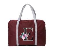 Whitemarble Letter Printed Cabin Bag 45x36x20 for Easyjet Airlines Underseat Travel Bag Holdall Bag Carry on Hand Luggage Weekend Bag Packable Travel Duffel Bag,Sports Fitness Luggage (whitemarbleE)