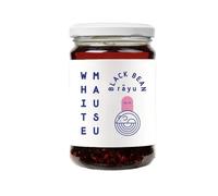 WhiteMausu Black Bean Rayu - 240g | Salty, Funky & Spicy Sauce | Black Beans, Chilli & Warming Spices | Vegan, Umami Condiment for Any Meal | from SuperfoodUK (Pack of 6)