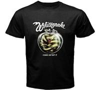 Whitenake Whitesnake Come an' Get It Rock Band Men's Black T-Shirt (XX-Large)