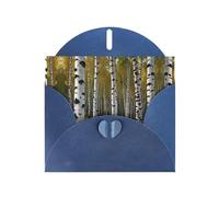 whiteness of birch trees Blue Patterns greeting card 6x4 inches with envelope, covering birthdays, weddings and other occasions