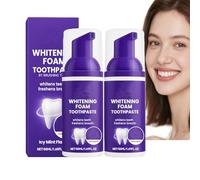 Whitening Foam Toothpaste, 9D Foam Toothpaste,Teeth Whitening Mousse,Refreshing Breath Deep Cleaning, 50ml,Enamel Protection and Tooth Strengthening