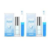 Whitening Tooth Paint Toothbrush Kit, Instant Whitening Paint for Teeth, Tooth Polish Uptight White for Women Men,Too-th Enamel Pa-int, Instant & Long-Lasting, Travel Friendly, for Women Men (2 Set)