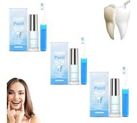 Whitening Tooth Paint Toothbrush Kit, Instant Whitening Paint for Teeth, Tooth Polish Uptight White for Women Men,Too-th Enamel Pa-int, Instant & Long-Lasting, Travel Friendly, for Women Men (3 Set)