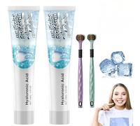Whitening Toothpaste Set, Hyaluronic Acid Whitening, Deep Clean and Stain Removal, Gentle and Effective, Fresh Breath and Stain (2Pcs)