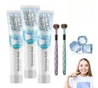 Whitening Toothpaste Set, Hyaluronic Acid Whitening, Deep Clean and Stain Removal, Gentle and Effective, Fresh Breath and Stain (3Pcs)