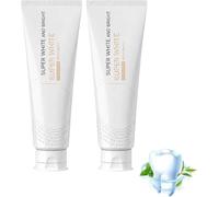 Whitening Toothpaste, Super White Toothpaste Bright Formula for Yellow Teeth, Tough Stains, Long-Lasting Fresh Breath, Protects Tooth Ename, Promotes the Natural Whitening of the Teeth (2PC)