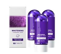 Whitening Toothpaste Tablets - 30 Pack Natural Teeth Polishing Mints with Grape & Mint Extract, Plastic-Free Zero Waste Oral Care, Travel-Friendly Solid Toothpaste (C-90pcs, one Size)