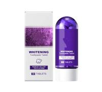 Whitening Toothpaste Tablets - 30 Pack Natural Teeth Polishing Mints with Grape & Mint Extract, Plastic-Free Zero Waste Oral Care, Travel-Friendly Solid Toothpaste (A-30pcs, one Size)