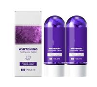 Whitening Toothpaste Tablets - 30 Pack Natural Teeth Polishing Mints with Grape & Mint Extract, Plastic-Free Zero Waste Oral Care, Travel-Friendly Solid Toothpaste (B-60pcs, one Size)
