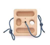 Whiteoak Pocket Portable Climbing Hangboard I Wooden Hangboard 12x10x3 cm I Fingerboard Climbing Training Board I Warmup device