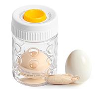 WhiteRhino 2 in 1 Egg Peeler with Built-in Egg Piercer,Remover Tool with Rotary Lock & Leak-Proof Design, Hard Boiled Egg Fast Shell Cracking for Camping Fitness,Meal Prep Deviled Eggs