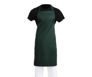 Whites Adjustable Polycotton Unisex Bib Apron A540, 710 x 960mm, Green | Machine washable for easy cleaning, with sewn-in ties and a heavy 240g/m2 fabric weight built for busy commercial kitchens.