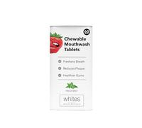 Whites Beaconsfield Chewable Mouthwash Tablets with Fluoride 60 Count - Perfect for Fresh Breath, Helps Reduce Plaque & Support Oral Care - Portable Breath Freshener Tablets in Recyclable Tin