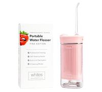 Whites Beaconsfield Dental Water Flosser - Portable Waterproof Oral Irrigator for Teeth & Gums, Water Jet Teeth Cleaner, 4 Modes for Sensitive & Deep Clean, Compact Travel Design, Rechargeable (Pink)
