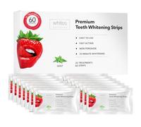 Whites Beaconsfield Teeth Whitening Strips, 60 Strips (30-Day Treatment) - Non-Peroxide Formula, Enamel-Safe, Brighten Teeth Fast, Removes Coffee, Wine, Smoke Stains, Safe for Sensitive Teeth