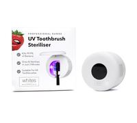 WHITES BEACONSFIELD UV Toothbrush Steriliser | Wall Mounted Toothbrush Sanitiser Holder | UV Toothbrush Cleaner for Electric & Manual Toothbrushes | USB Rechargeable Oral Hygiene Case | White