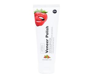 Whites Beaconsfield Veneer & Composite Whitening Polish - Professional Toothpaste for Veneers, Bonding, Crowns, Implants, Bridges & Natural Teeth - Effective Stain Remover - Vegan (Strawberry Mint)