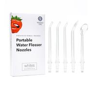 Whites Beaconsfield Water Flosser Replacement Nozzles Set of 5 - 3 Standard 1 Orthodontic 1 Tongue Cleaner Tips - Compatible with Whites Portable Water Flosser - Oral Hygiene Accessories